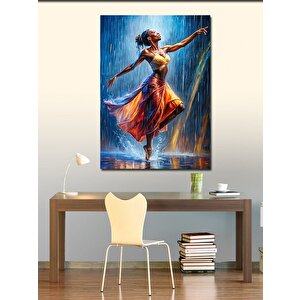 Kanvas Tablo Yağmurda Dans Eden Kadın 70x100 cm