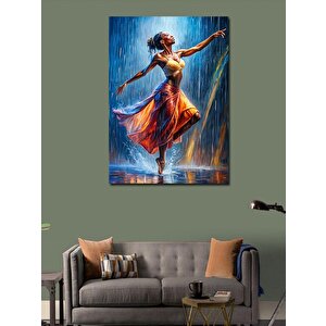 Kanvas Tablo Yağmurda Dans Eden Kadın 70x100 cm