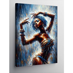 Kanvas Tablo Dans Eden Afrikalı Kadın 50x70 cm