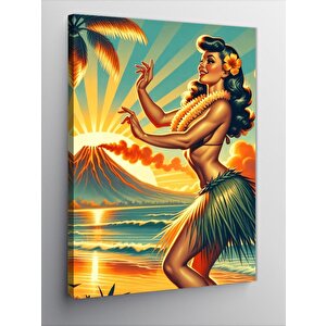 Kanvas Tablo Hula Dansı 70x100 cm