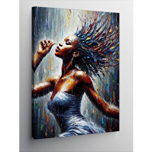 Kanvas Tablo Dans Eden Afrikalı Kadın 50x70 cm