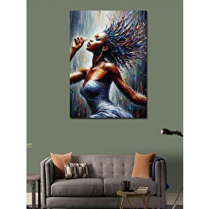 Kanvas Tablo Dans Eden Afrikalı Kadın 50x70 cm