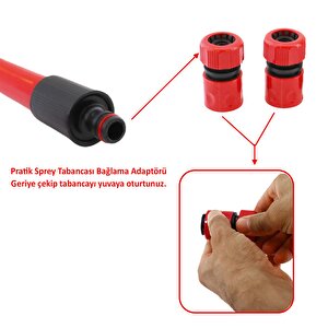 Hortum Sulama Başlığı Seti Su Tabanca Bağlantı Ekleme Aparatı Eki Bahçe Sulama Adaptörü 4 Parça