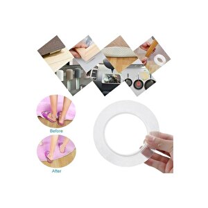Süper Güçlü Çivisiz Montaj Band - 2 Metre Uzunluk 18mm En Çift Taraflı Akrilik Bant ( 1 Adet )