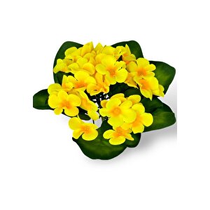 Yapay Çiçek Kadife Menekşe Gerçekçi Doku Sari