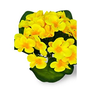 Yapay Çiçek Kadife Menekşe Gerçekçi Doku Sari