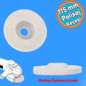 Sert Plastik Tabanlı Polisaj Matkap Keçesi Finisaj Parlatma Araba Çizik Giderme Pasta Cila 115 Mm