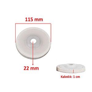 Sert Plastik Tabanlı Polisaj Matkap Keçesi Finisaj Parlatma Araba Çizik Giderme Pasta Cila 115 Mm