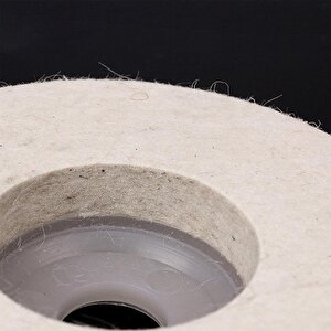 Sert Plastik Tabanlı Polisaj Matkap Keçesi Finisaj Parlatma Araba Çizik Giderme Pasta Cila 115 Mm