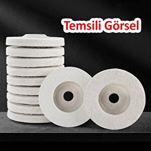 Sert Plastik Tabanlı Polisaj Matkap Keçesi Finisaj Parlatma Araba Çizik Giderme Pasta Cila 115 Mm