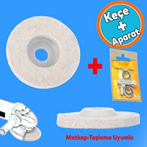 Sert Plastik Tabanlı Polisaj Matkap Keçesi Dta043 Finisaj Parlatma Çizik Pasta Cila 115 Mm 2'li Set