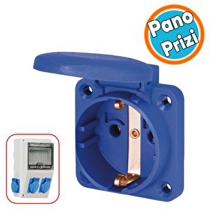 Pano Prizi Monofaze Topraklı Priz Kare Fiş Kablosuz Klemensli 220 V Trafo Kombinasyon Panosu Tekli