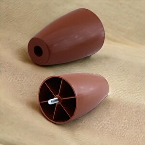 Mobilya Yükseltici Kanepe Ünite Koltuk Ayağı Baza Ayakları Kahverengi Oval Plastik Ayak 12 Cm 4 Adet