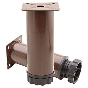 Mobilya Dolap Kanepe Baza Koltuk Metal Destek Ayağı Ayarlanabilir Kahverengi Ayak 12 Cm (4 Adet)