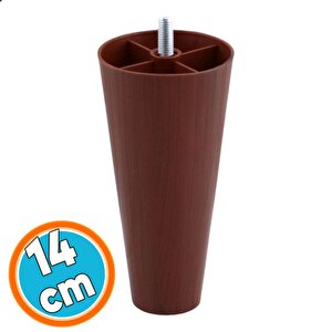 Mobilya Yükseltici Sehpa Kanepe Tv Ünitesi Koltuk Ayağı Baza Ayakları Plastik Ayak 14 Cm Ceviz
