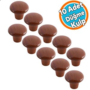 Mobilya Düğme Sert Plastik Ceviz Dolap Mutfak Dolabı Çekmece Dolap Kapak Kulpu Kulbu Kulp 10 Adet