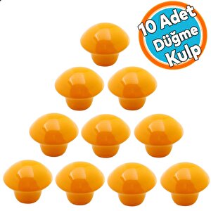 10 Adet Mobilya Kulp Mutfak Çekmece Dolap Kapak Kulpu Kulbu Turuncu Metal Kulp