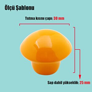 10 Adet Mobilya Kulp Mutfak Çekmece Dolap Kapak Kulpu Kulbu Turuncu Metal Kulp