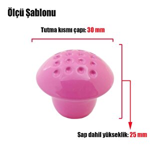 10 Adet Mobilya Düğme Kulp Mutfak Çekmece Dolap Kapak Kulpu Kulbu Pembe Metal Kulp
