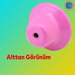 10 Adet Mobilya Düğme Kulp Mutfak Çekmece Dolap Kapak Kulpu Kulbu Pembe Metal Kulp
