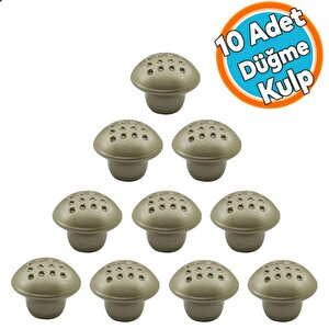 10 Adet Düğme Kulp Mobilya Mutfak Çekmece Dolap Kapak Kulpu Kulbu Saten Metal Kulp