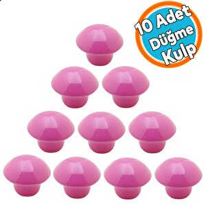 10 Adet Mobilya Kulp Mutfak Çekmece Dolap Kapak Kulpu Kulbu Pembe Metal Kulp