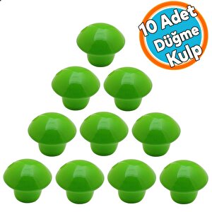 10 Adet Mobilya Kulp Çekmece Dolap Kapak Kulpu Kulbu Yeşil Metal Kulp