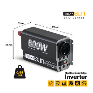Mexxsun Modifiye Sinüs 12v 600w