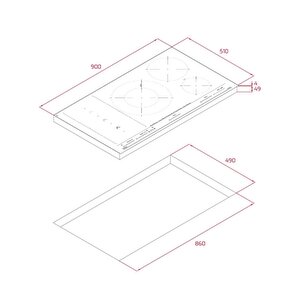 Teka Izs 97630 Mst Bk Slide Cooking 90 Cm Indüksiyonlu Flex Ocak