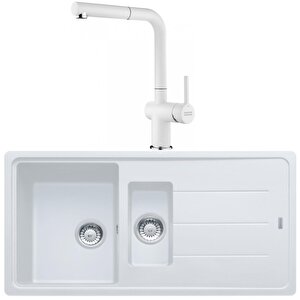 Basis Bfg 651 Bianco Granit Eviye-active Plus Doccia 2.0 Batarya Seti