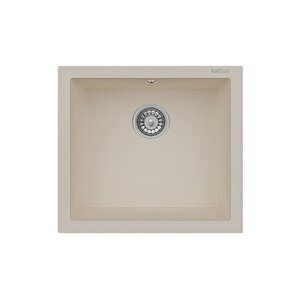 K005 Gordion 52 Krem Granit Mutfak Eviyesi 52x47 Cm
