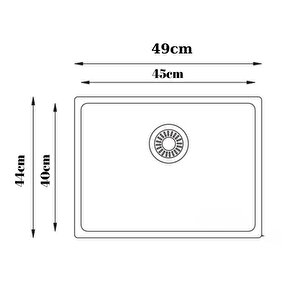 Krom Eviye 12 4045r12 40x45 Polisajlı Handmade Mutfak Eviyesi