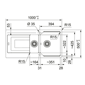 Ubg 651-100 Oyster Eviye
