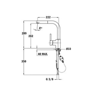 Teka Stone 50 B-tg Metalik Siyah Evye-ark 938 Siyah Armatür Seti