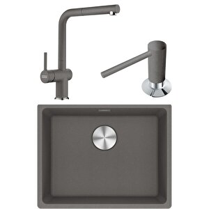 Maris Mrg 110-52 Granit Eviye-active Plus Doccia 2.0 Armatür-sıvı Sabunluk Üçlü Set Stone Grey