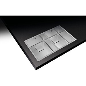 Teka Flexlinea Rs15 2b 740 Tezgaha Sıfır/ Tezgah Altı/tezgah Üstü 2 Gözlü Paslanmaz Çelik Evye