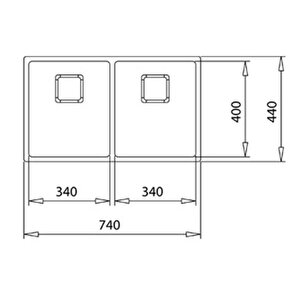 Teka Flexlinea Rs15 2b 740 Tezgaha Sıfır/ Tezgah Altı/tezgah Üstü 2 Gözlü Paslanmaz Çelik Evye