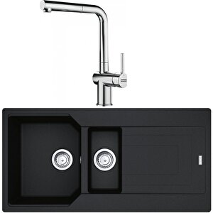 Urban Ubg 651-100 Nero Granit Eviye-active Plus Doccia 2.0 Krom Batarya Seti