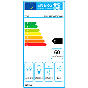 Teka Dvn 74030 Ttc 70 Cm Duvar Tipi Beyaz Davlumbaz