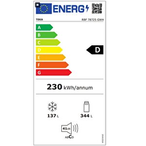 Teka Rbf 78725 Gwh Eu No Frost Beyaz Solo Buzdolabı