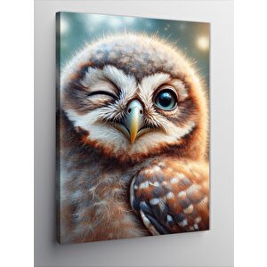 Kanvas Tablo Göz Kırpan Baykuş 70x100 cm