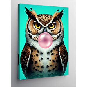 Kanvas Tablo Balonlu Baykuş