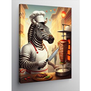 Kanvas Tablo Şef Zebra Dönerci