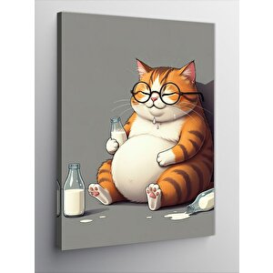 Kanvas Tablo Tembel Kedi