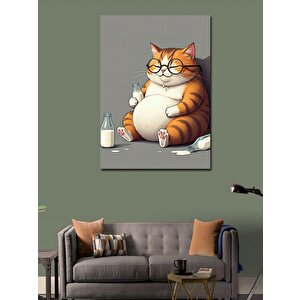 Kanvas Tablo Tembel Kedi