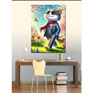 Kanvas Tablo Şık Kedi