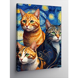 Kanvas Tablo Van Gogh Kedileri