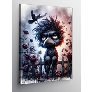 Kanvas Tablo Üzgün Kedi Çizimi
