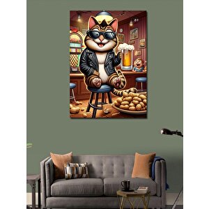 Kanvas Tablo Barista Kedi 70x100 cm