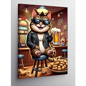 Kanvas Tablo Barista Kedi